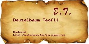 Deutelbaum Teofil névjegykártya